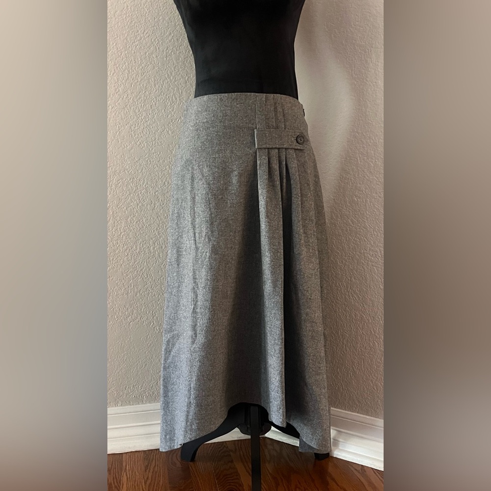 BA&SH Jupe Domi Wool Blend A-Line Midi Skirt USA SIZE 6